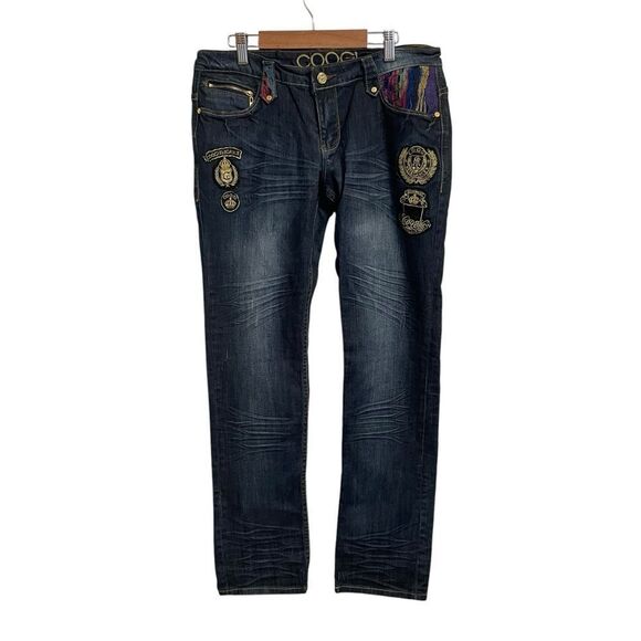 Coogi Y2K Straight Leg Low Rise Embroidered Jeans Size 9/10 - Picture 3 of 8